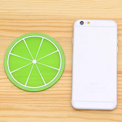 Miniatura 2 de ARTIBETTER 5 posavasos para bebidas, almohadilla de vaso, posavasos redondos, Porta Vasos de silicona en forma de fruta, portavasos para tazas,