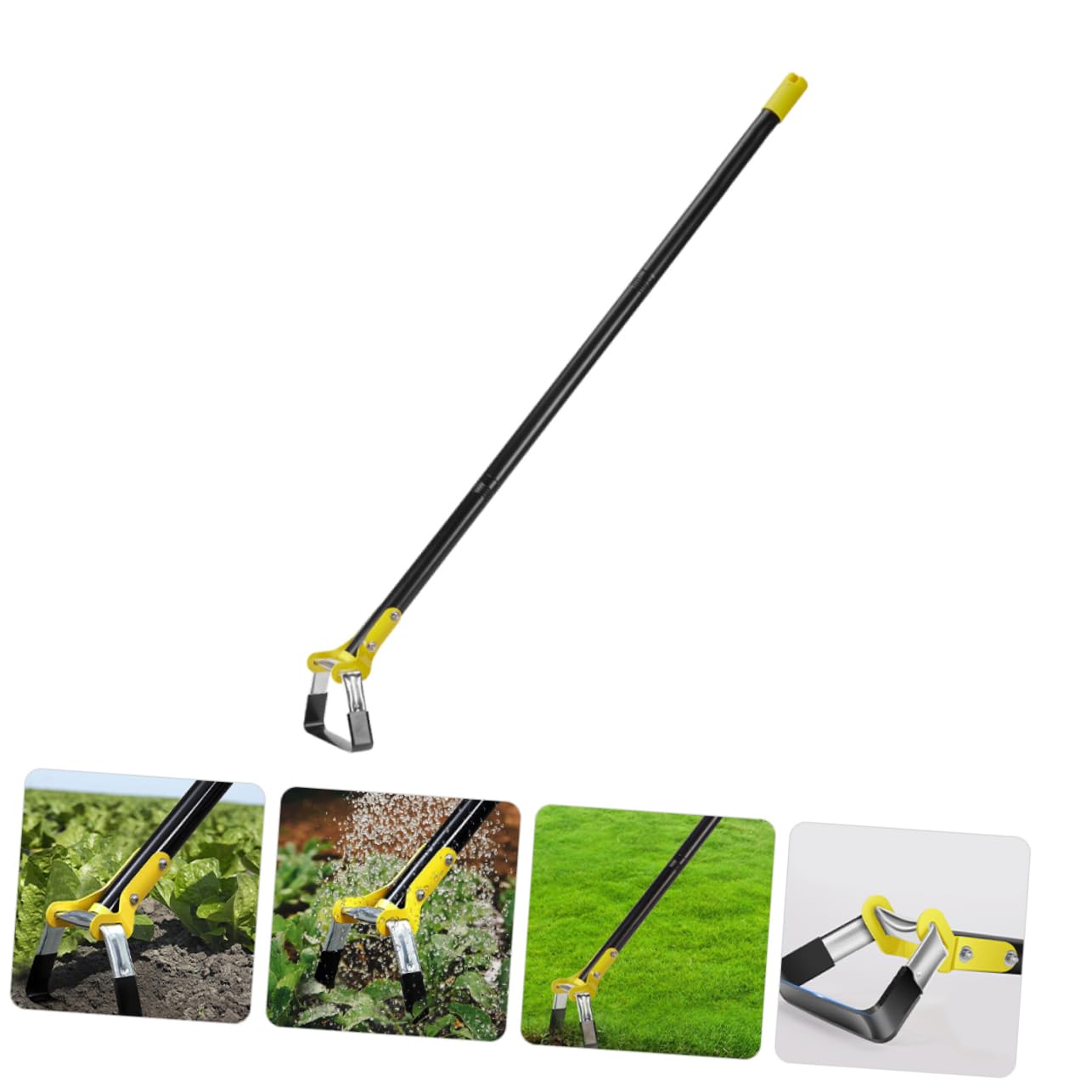 Abaodam Ergonomic Handle Hoe Small Garden Hoe for Weeding Soil Loosening Planting Lightweight Multi-Functional Garden Tool