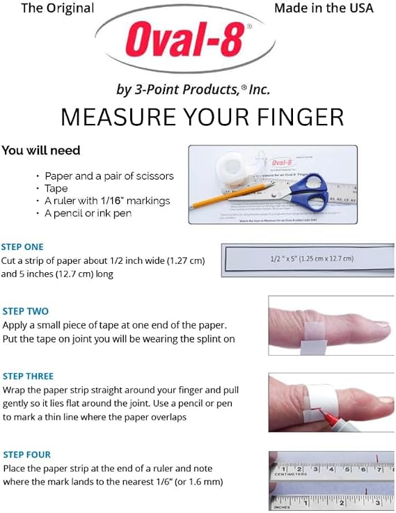 3-Point Products Oval-8 Finger Splints, Support and Protection for Arthritis, Trigger Finger or Thumb, and Other Finger Conditions, Splints Multi-Size Pack of 3 Sizes 2,3,4 available in Beige