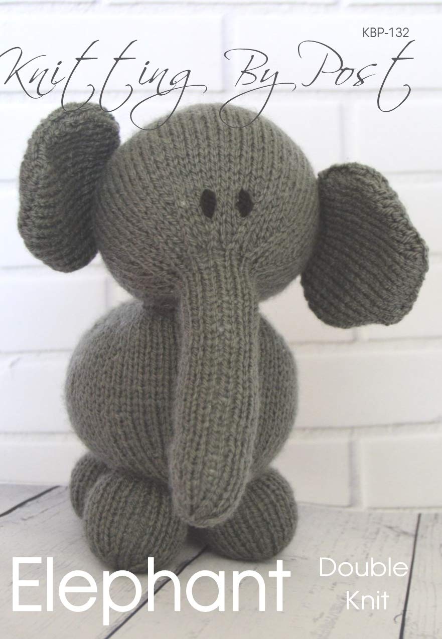 Knitting Pattern Elephant Soft Toy - Jungle Safari UK Knitting Pattern