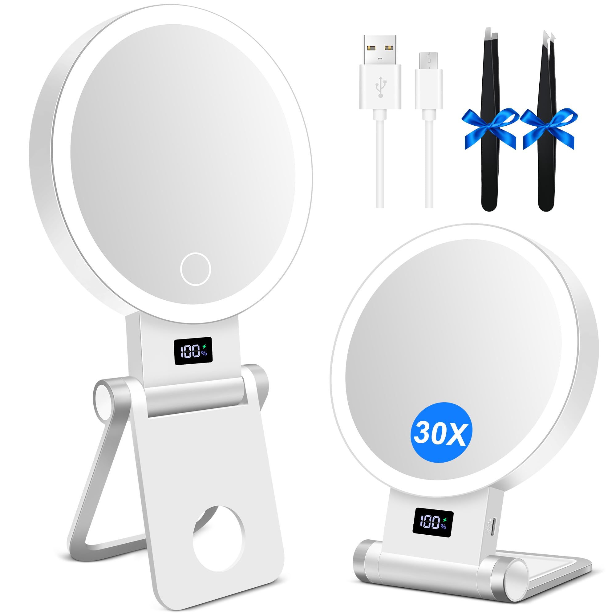 MIYADIVA Specchio Ingranditore Illuminato 1X/30X — immagine 12 di 16