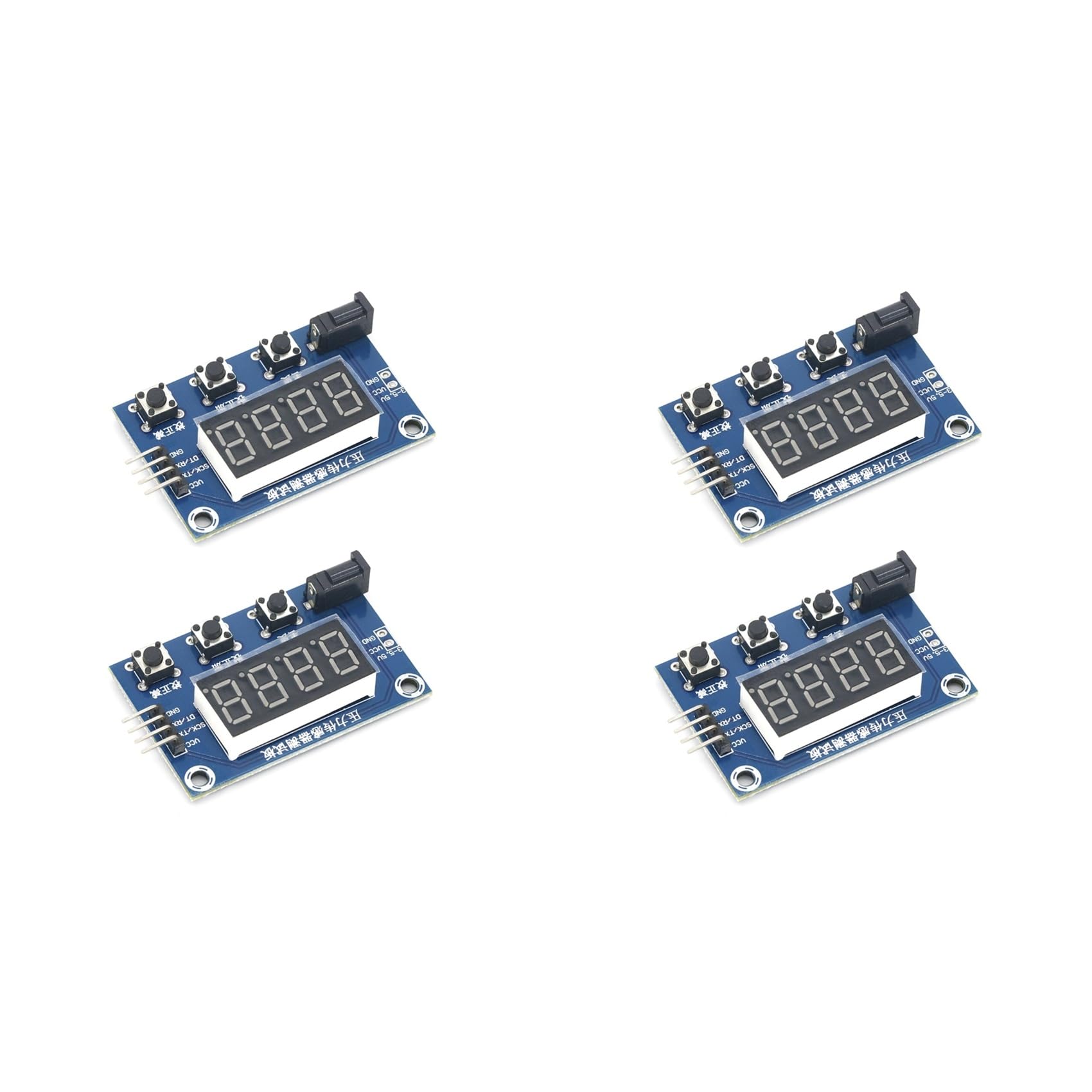 Jnchdghwa As Shown 4Pcs Hx711 Load Cell Ad Weight Pressure Sensor Ad Module With Display 24-Bit Weighing Instrument Electronic Scal