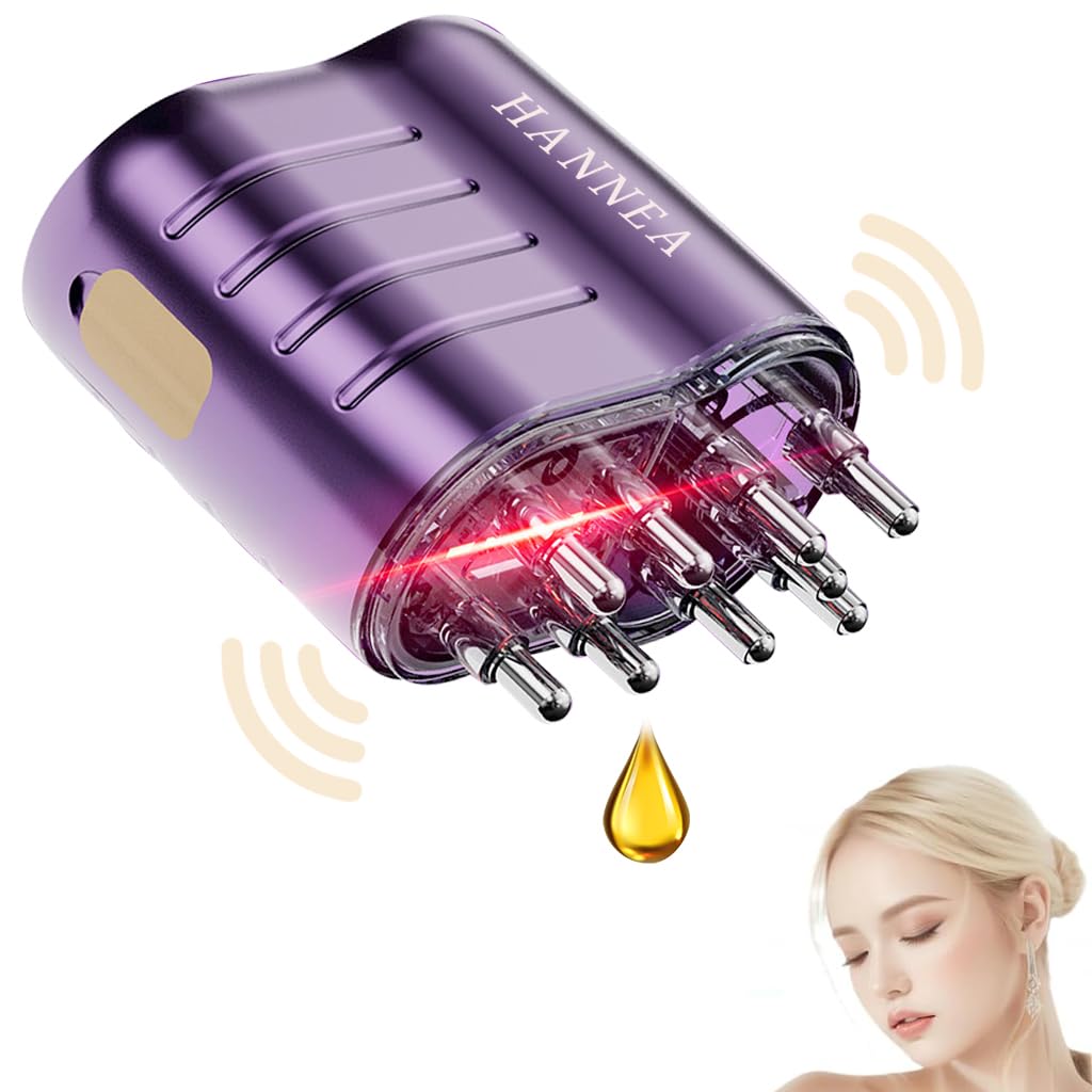 HANNEA® Hair Oil Applicator and Scalp Massager 2 in 1, Red Light Therapy for Hair Smart Electric Scalp Massager for Hair Growth Fluid Essential Oil Serum Treatment Medicine, 10ML (B0D1GDCP9Y) Amazon Price History, Amazon Price Tracker