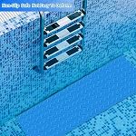 Pool Ladder Pad 16''×36'' Non-dérapant Texture Tapis pour piscine pour au-dessus du sol et dans la piscine et les escaliers (leave)