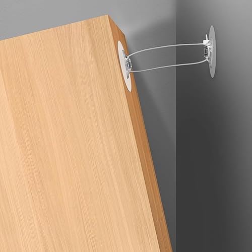 30 anclajes para muebles, anclajes adhesivos para muebles, sin taladro, correas de nailon para muebles, correas de muebles para prueba de bebés