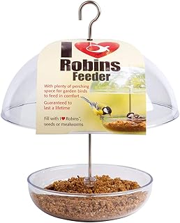 Jacobi Jayne ILR-X2 Garden Bird Feeder with Rain Shield. Enjoy A Clear View of Feeding Birds,25cm
