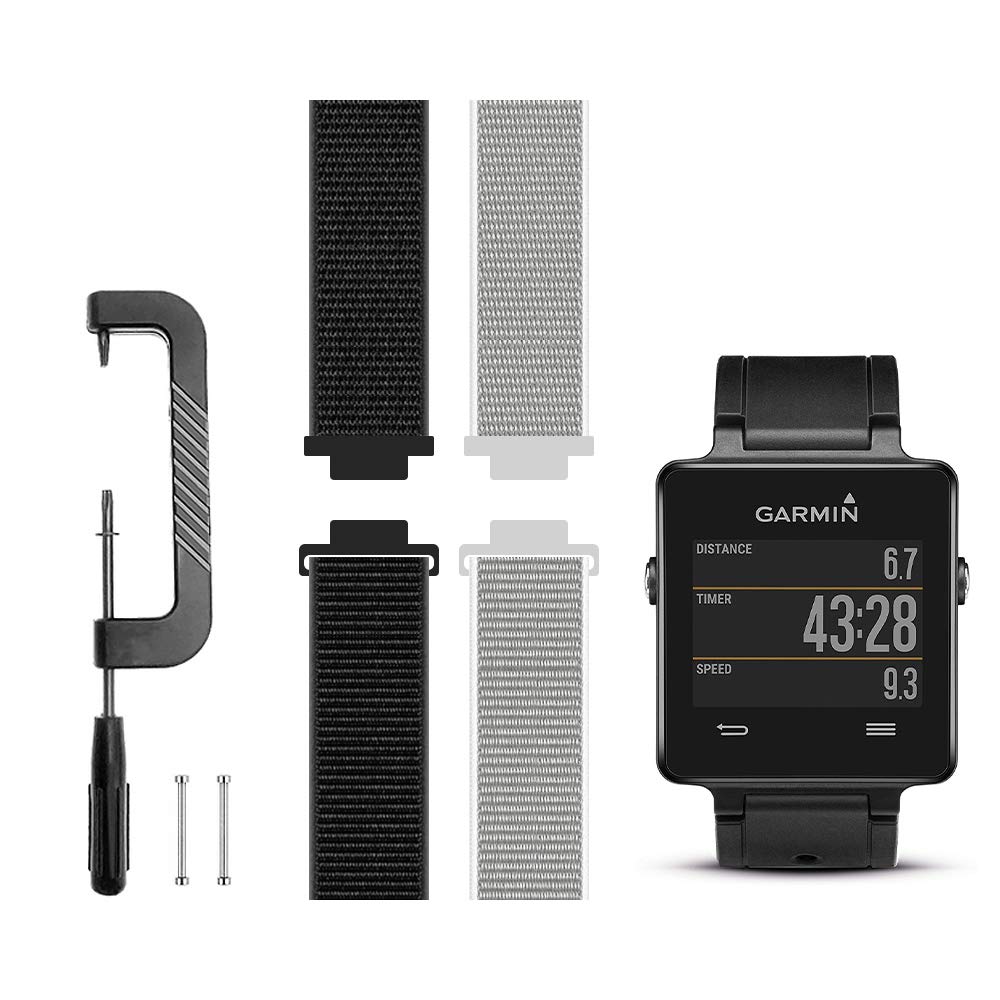 C2D JOY(2-Pack) Compatible with Garmin vivoactive (1st) and Approach S2/4 Strap Replacement - Woven Nylon (10#+13#/S)