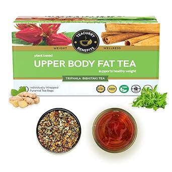 شاي TEACURRY Upper Body - 30 كيس شاي ، عبوة شهر واحد - يساعد في الصدر والكتفين والرقبة والذراعين - كل شاي الأعشاب الخالية من الكافيين الطبيعي