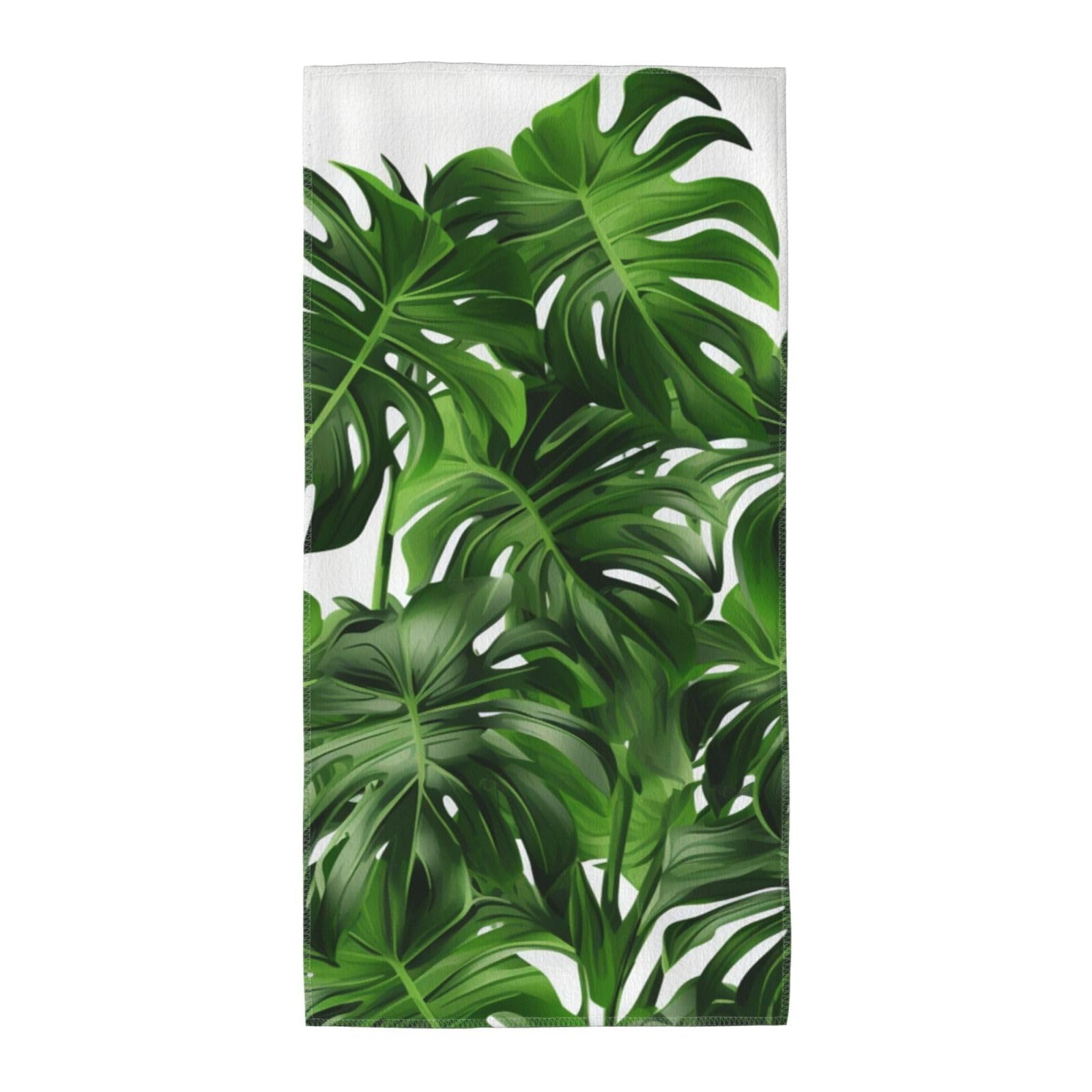 FekiLoot Absorbent Hand Towels 12"X24" Decorative Bathroom Towel Soft Microfiber Face Towel Monstera Deliciosa Banana Palm Dish Kitchen Towels for Bathroom Kitchen Hotel Spa Bath Towels