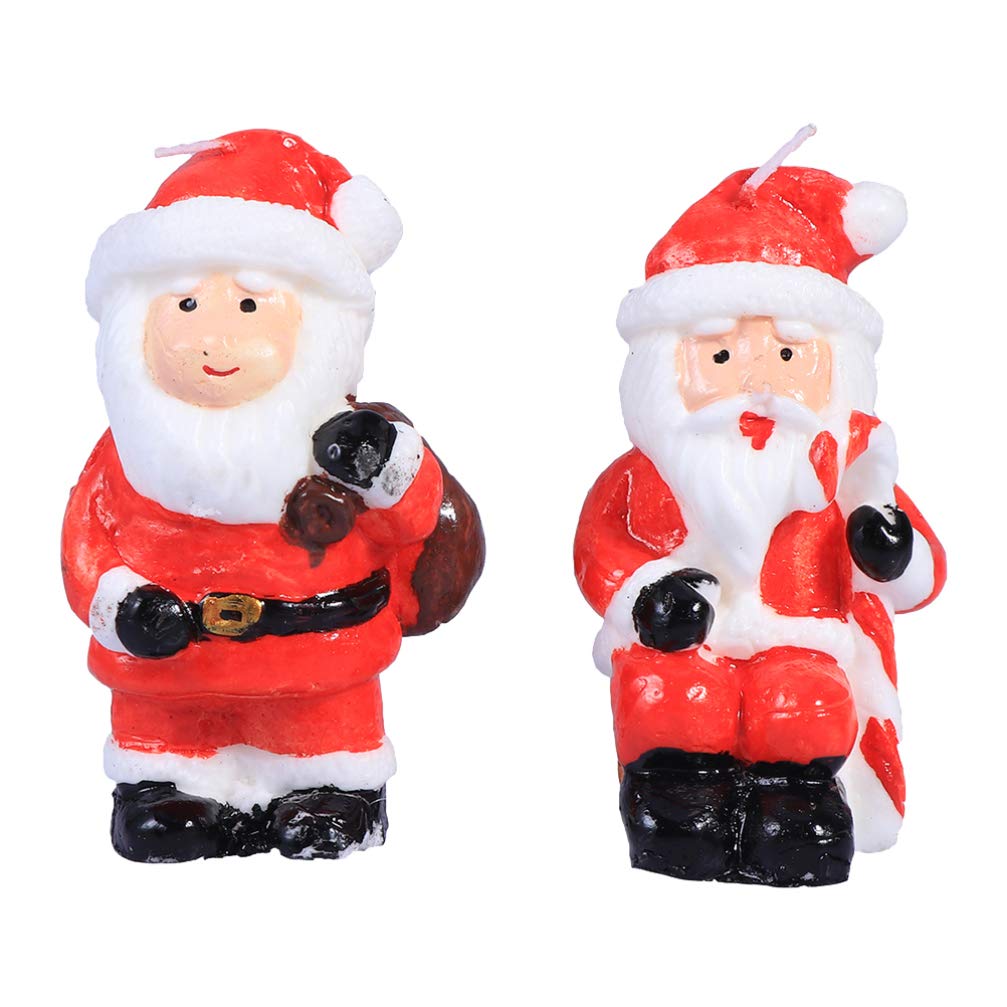 2pcs Christmas Ornament Hand Decor Tea Light Candles Holiday Tea Candle Candles for Christmas Tabletop Decor Christmas Candle Figurine Candles Elder Decorations Desktop