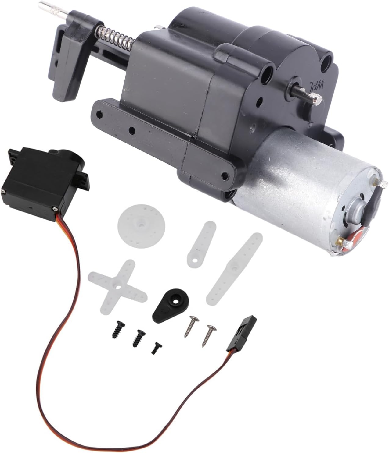 RC Car Gearbox, Upgrade Accessory Metal 2 Speed Gearbox with Shift Servo Parts for 1:16 WPL B14 B16 B24 C14 C14 C24 Remote Control Car