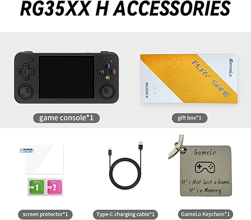 Miniatura 6 de RG35XX H, Anbernic - Consola de juegos de mano retro con tarjeta 64GTF, diseño de doble joystick de 3.5 pulgadas, pantalla HD que dura hasta 8 horas
