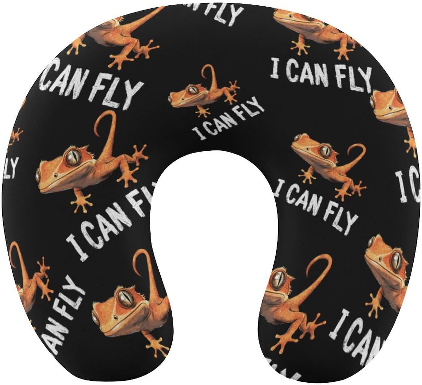 Crested Gecko I Can Fly Memory Foam Pillows U Shaped Travel Neck Pillow
