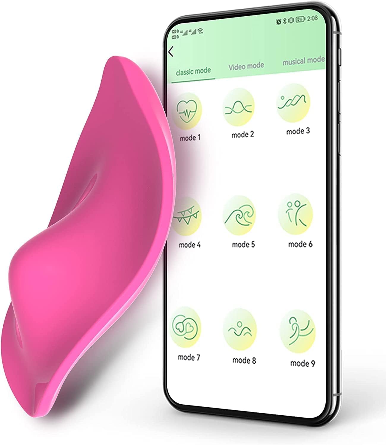 Vibratore a Farfalla Con App, Vibratore Telecomandato Con 9 Modalità, Stimolatore Del Clitoride Indossabile Per Donne, Giocattolo Erotico Ricaricabile Tramite Usb Per Coppie