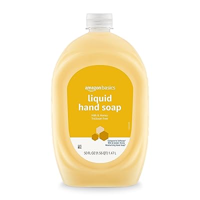 Amazon Basics Liquid Hand Soap Refill, Milk and Honey Scent, Triclosan-free, 50 Fluid Ounces, Pack of 1