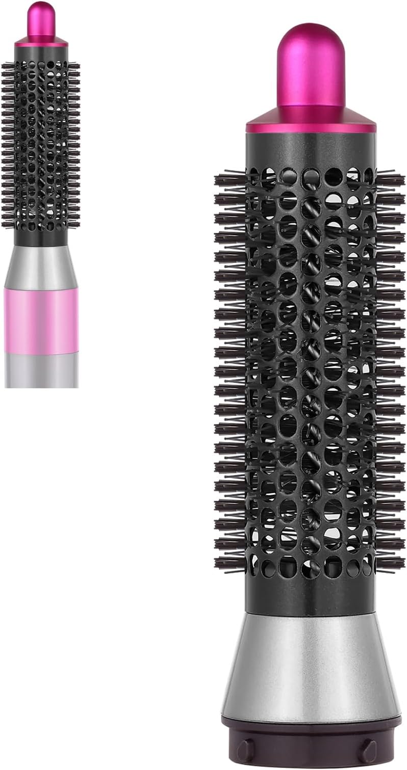Liwoowe Small Round Volumizing Brush for Dyson Airwrap, Small Round Brush Attachment Compatible with Dyson Airwrap HS05 HS01 for Fluff Up, Volumize and Styling Hair (Rose)