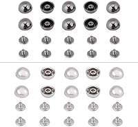 Vista 8 de 20 remaches, remaches de seta con tornillo, botones de remaches en forma de cúpula para cinturón de cuero, bolsa de zapatos, decoración