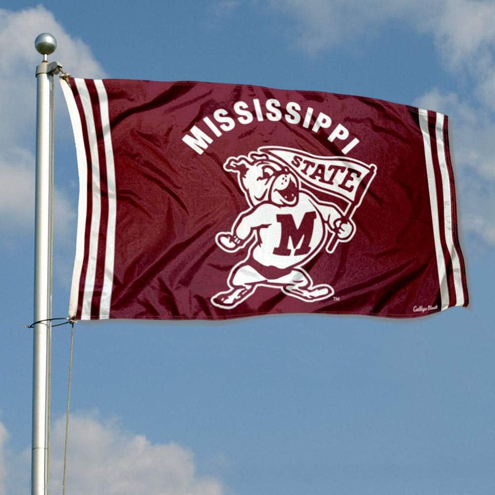 College Flags & Banners Co. Mississippi State Bulldogs Vintage Retro Throwback 3x5 Banner Flag