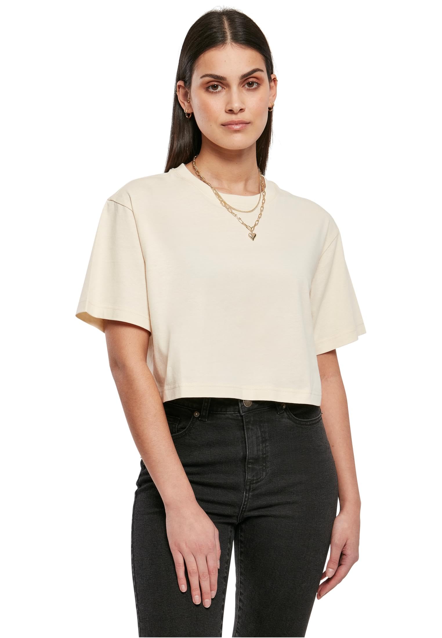 Urban Classics Women's Ladies Short Oversize Tee T-Shirt, whitesand, 4XL
