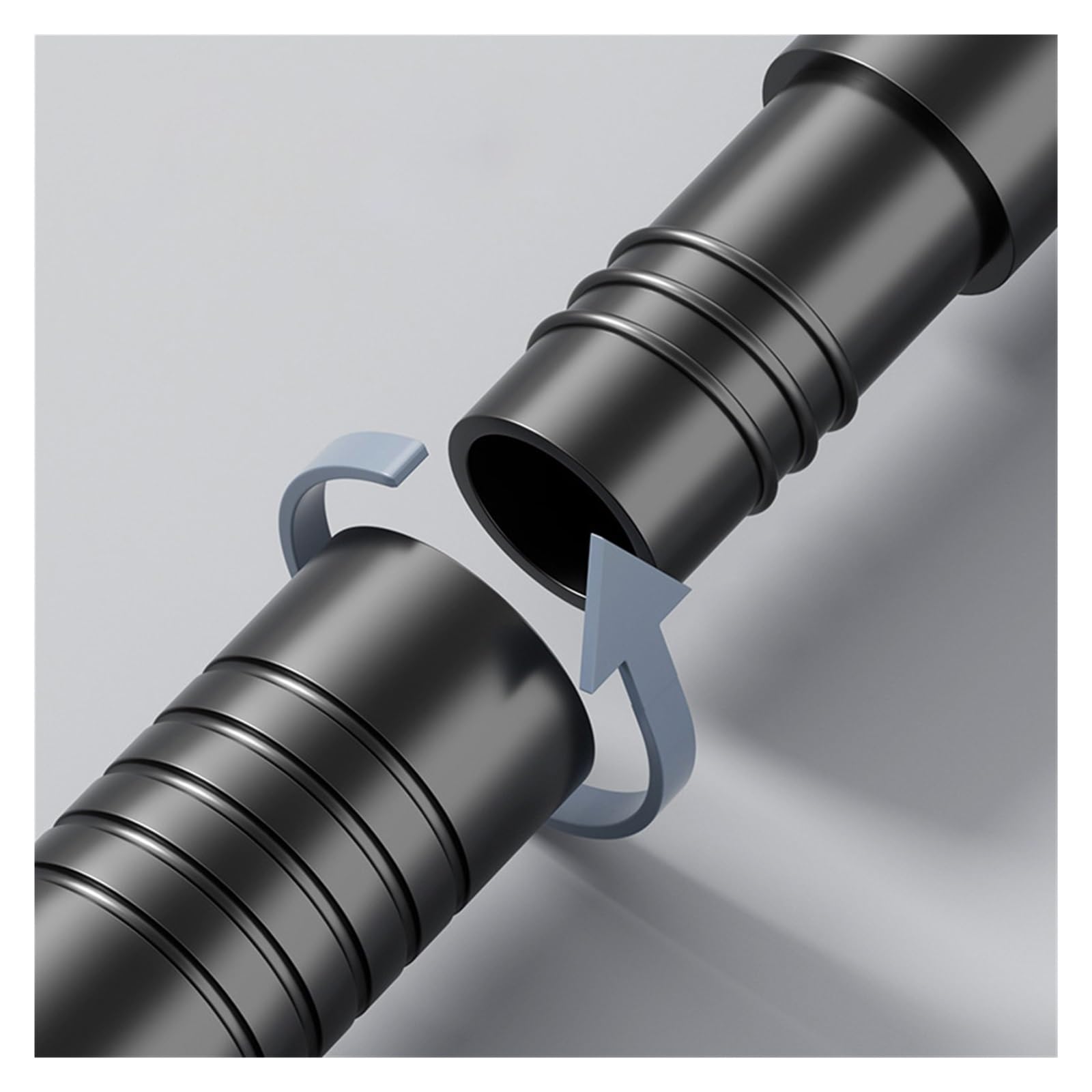 Barra de ducha inoxidable de 1,15~2,7 m | Acero inoxidable, regulable, sin taladro, telescópico, baño/lavandería(Silvery255-270CM)