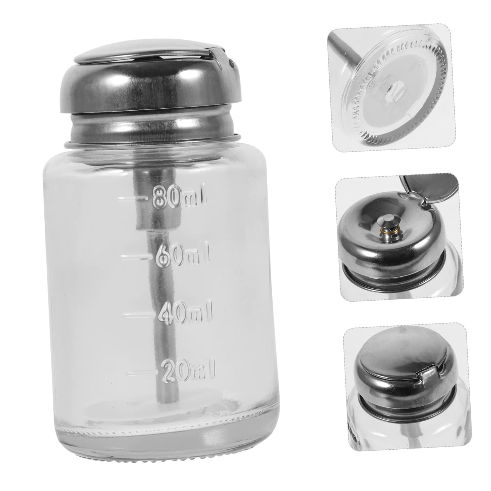 CALLARON 5 Stück Pumpflasche Klar Tragbar Bruchsicher Geruchlos Nachfüllbar für Kosmetikflüssigkeiten Nagellackentferner für Nageldesign und Make Up Handlich Kompakt Langlebig