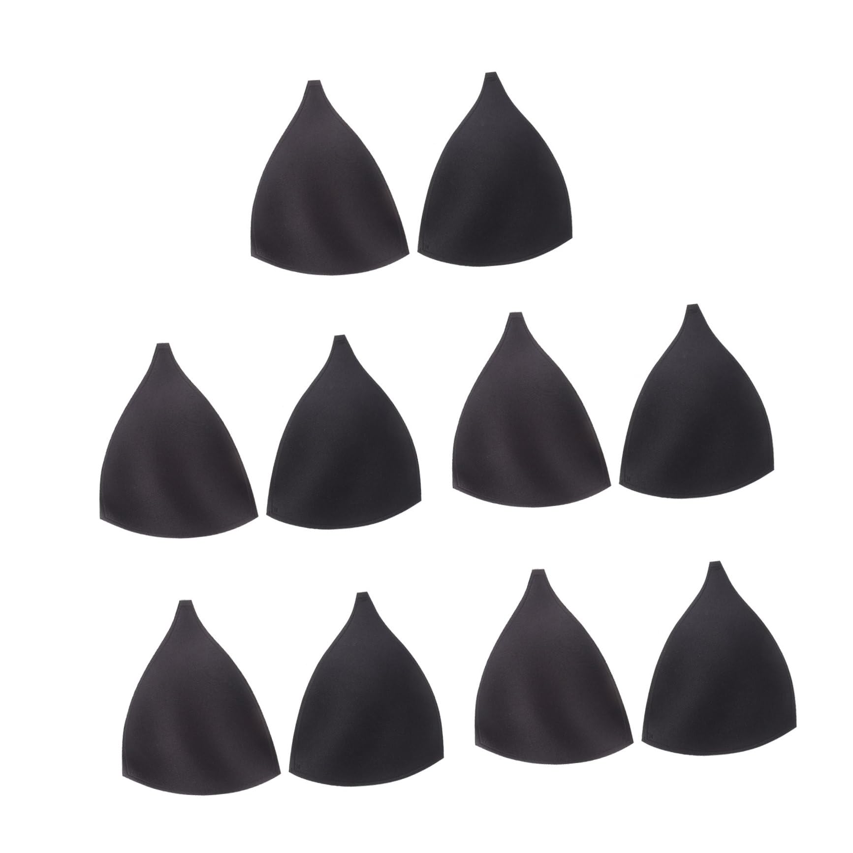 Holibanna Almohadillas De Esponja Inserciones De Copas De Sujetador Inserciones De Traje De Baño Impermeables Relleno De Sujetador Inserto De Esponja De Bikini Algodón Black