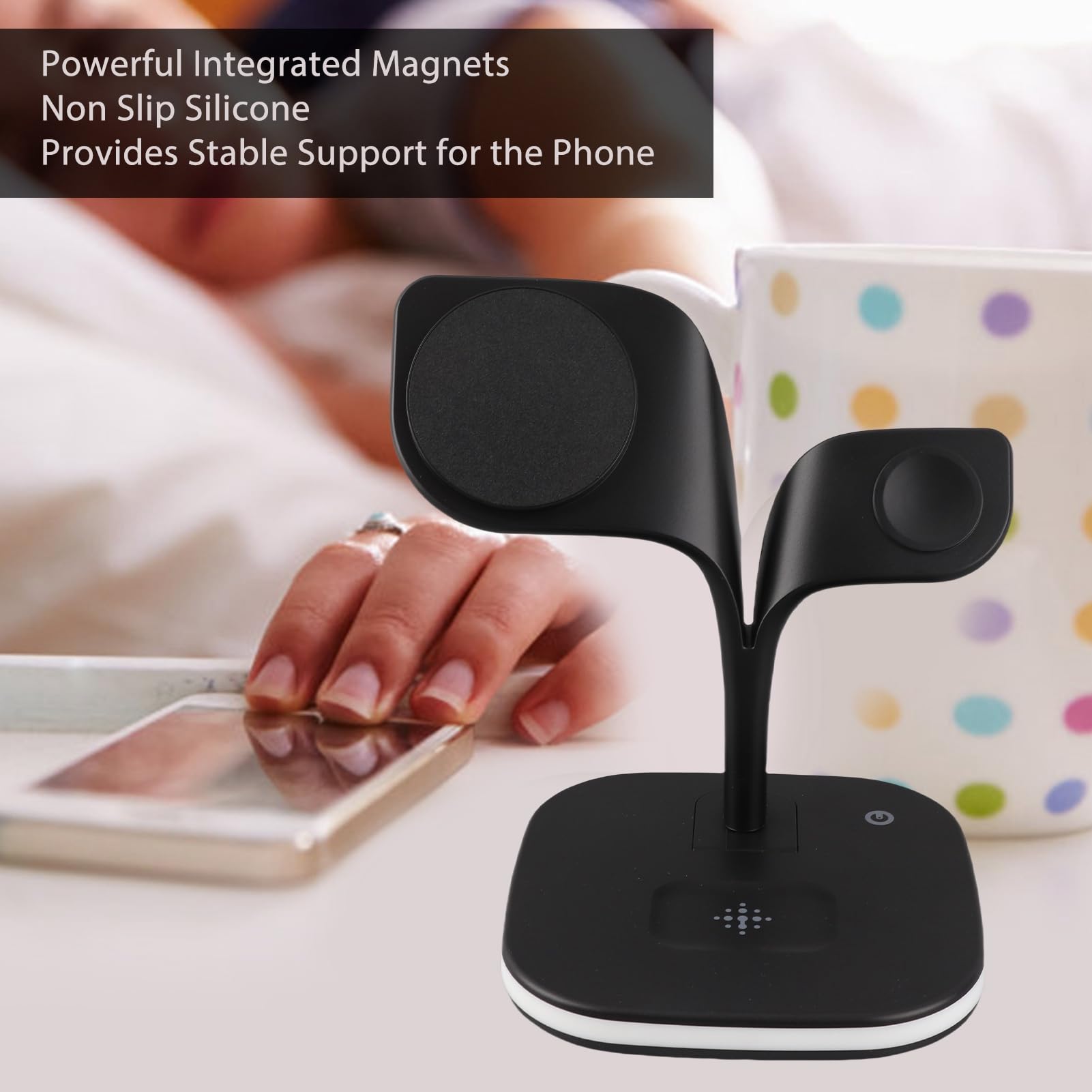 Generic Stazione di Ricarica Wireless 5 in 1 Supporto Dock di Ricarica Rapido Magnetico Portatile per IWatch e 12,5x12,5x17 Cm