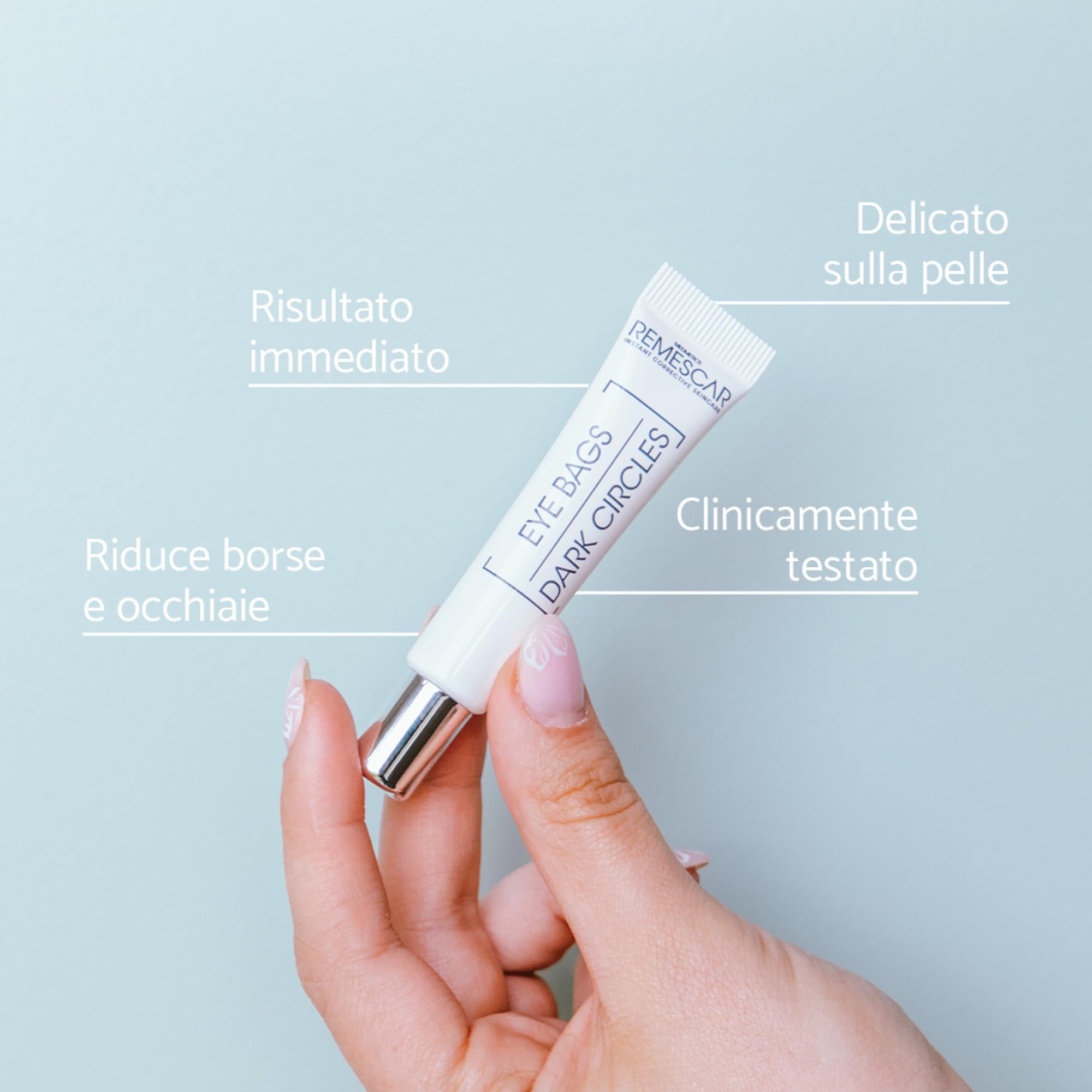 Remescar Duo Anti-Borse Occhiaie – Riduce Borse e Occhiaie + Crema Contorno Occhi Idratante Realeffetto Levigante Anti-Invecchiamento Pelle Fresca Sguardo Riposato
