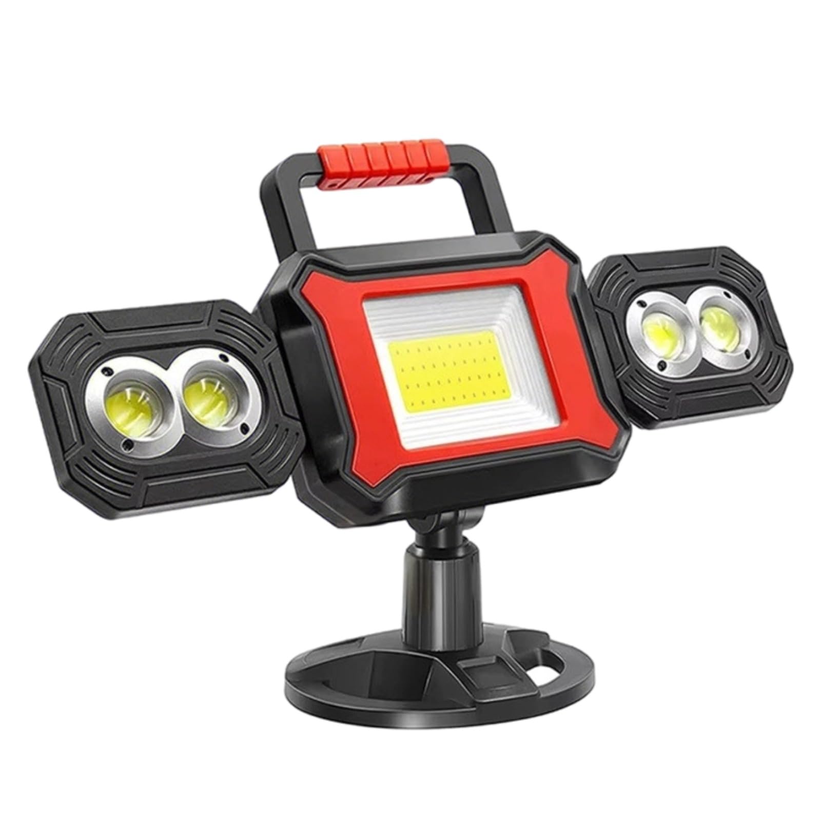 Luce da lavoro ricaricabile COB LED con forte forza di fissaggio, rotazione a 360°, portatile, per illuminazione cantiere, per esterni, ricarica di emergenza, 32 x 21 cm