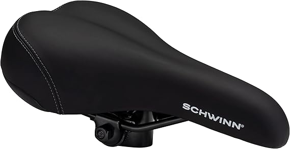 schwinn quilted wide cruiser saddle bicycle bike extra soft foam seat