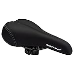 Schwinn Comfort Bike Seat for Men and Women, Sport Bicycle Seat, Replacement Saddle Fits All Adult Bikes with Standard Seatpost, with Foam and PU Cover, Brown