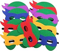 Vista 2 de Paquete de 12 máscaras de superhéroe para niños, máscaras de fieltro de superhéroes, recuerdos de fiesta, juego temático de superhéroes, suministros