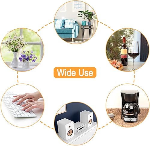 Miniatura 5 de Parachoques de puerta de gabinete cortables, almohadillas de cojín de amortiguación de sonido de alta calidad, almohadillas de goma autoadhesivas