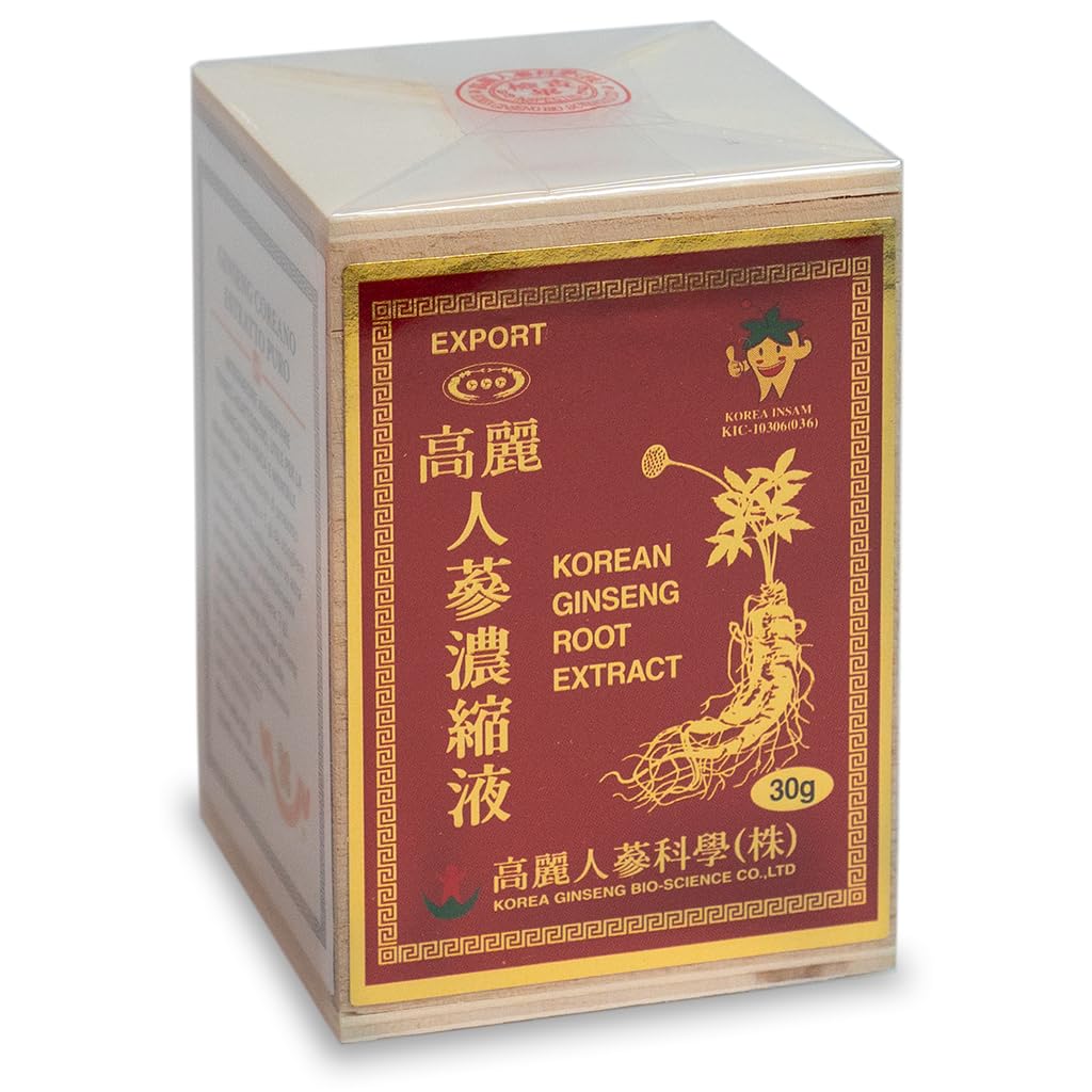 Ginseng Coreano Estratto Molle Puro - 30 gr - Estratto di radici selezionate di 6 anni - 100% Puro - Tonico, stanchezza fisica e mentale - Vasetto Con Misurino