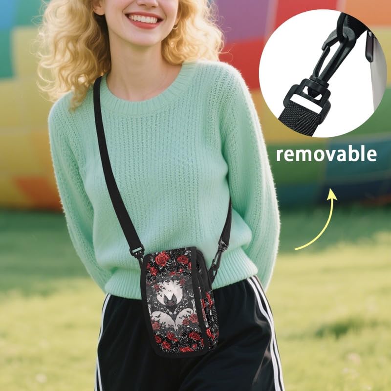 Small Crossbody Bag for Women Cell Phone Shoulder Bags, Gothic Witchy Mini Messenger Wallet Cross Body Phone Purses4