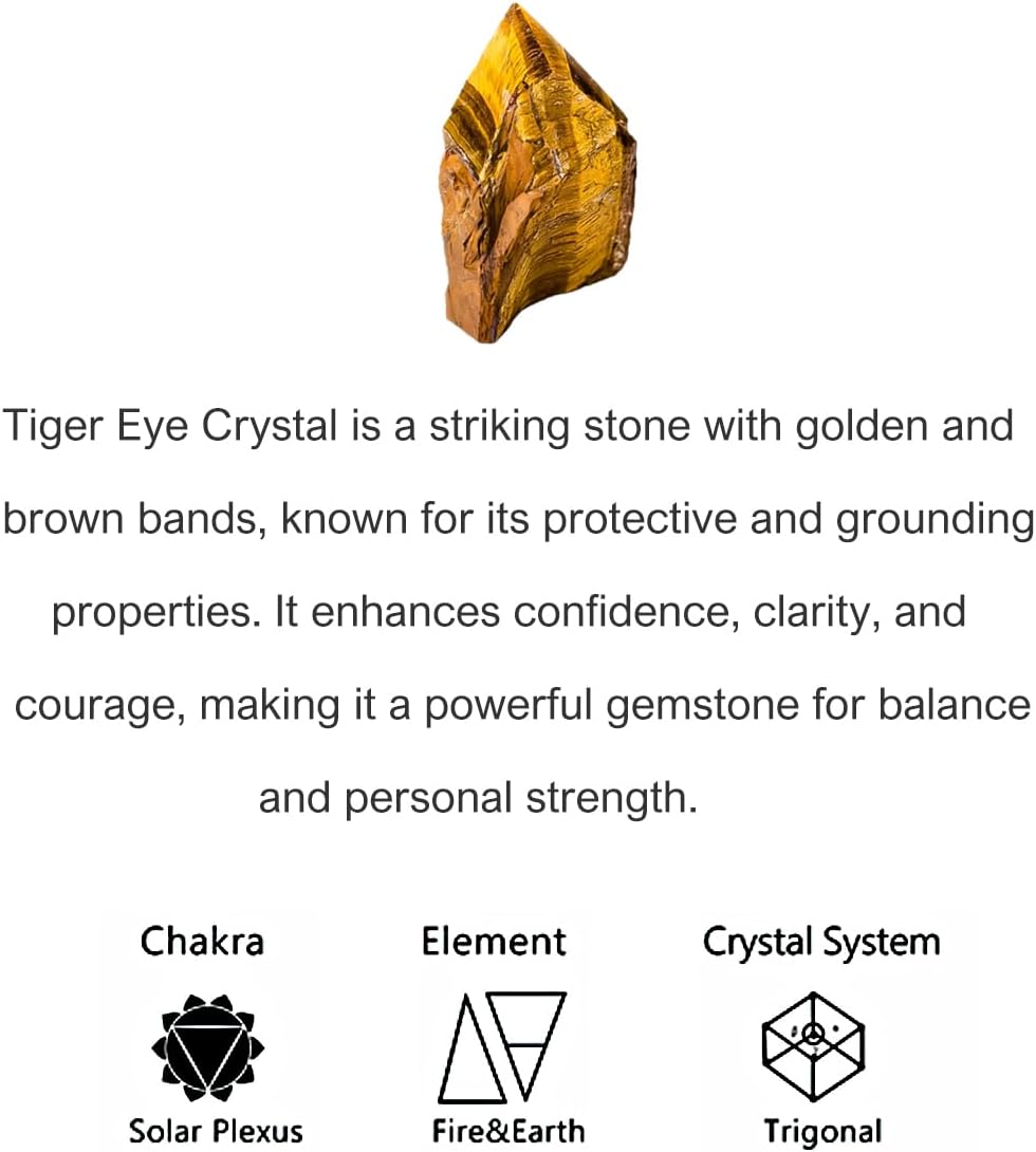 Protection Tigers Eye Crystal Bracelet for Men - Healing Crystal Tiger Eye Gemstone Bead Mens Bracelet 6mm, Premium Cylindrical Stone Beads Bracelets Crystals Jewelry Birthday Gifts for Him - Image 5