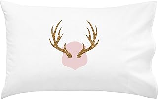 Oh, Susannah Antlers Kids Pillowcase (20x30 Standard Size Pillow Case) Toddler Bedding for Girls