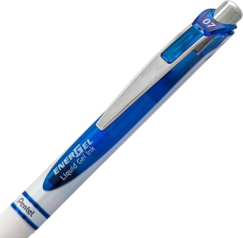 Miniatura 4 de Pentel EnerGel PEARL - Bolígrafo retráctil de gel líquido, línea media de 0.028 in, punta de aguja, tinta azul, paquete de 12 cajas con ventana