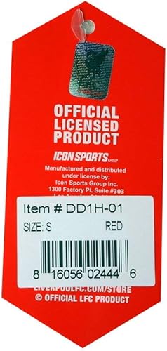 Miniatura 4 de Icon Sports - Camiseta deportiva de poliéster compatible con Liverpool Soccer - 06, Rojo -