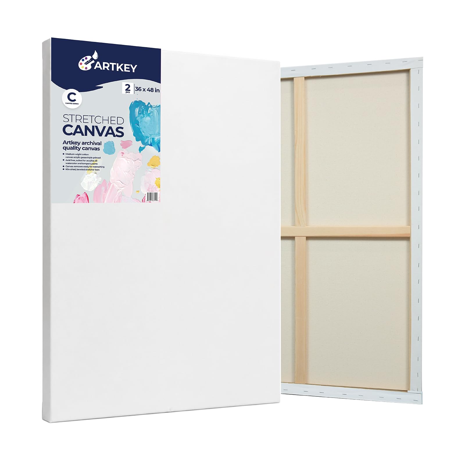 Amazon.co.jp: 大きなキャンバス 絵画用 36x48インチ 2枚パック 12.5