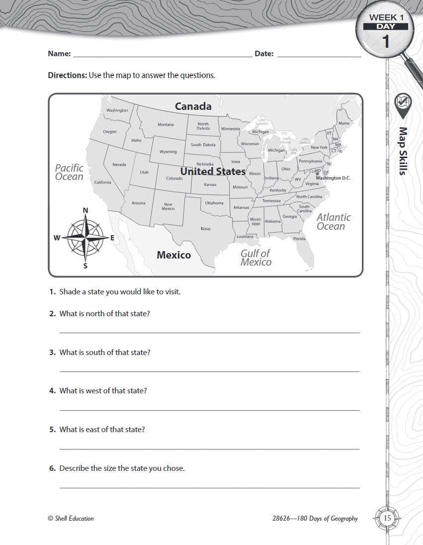 180 Days™: Social Studies, Geography for 5th Grade Practice Workbook for Classroom and Home, Cool and Fun Practice Created by Teachers - Image 7