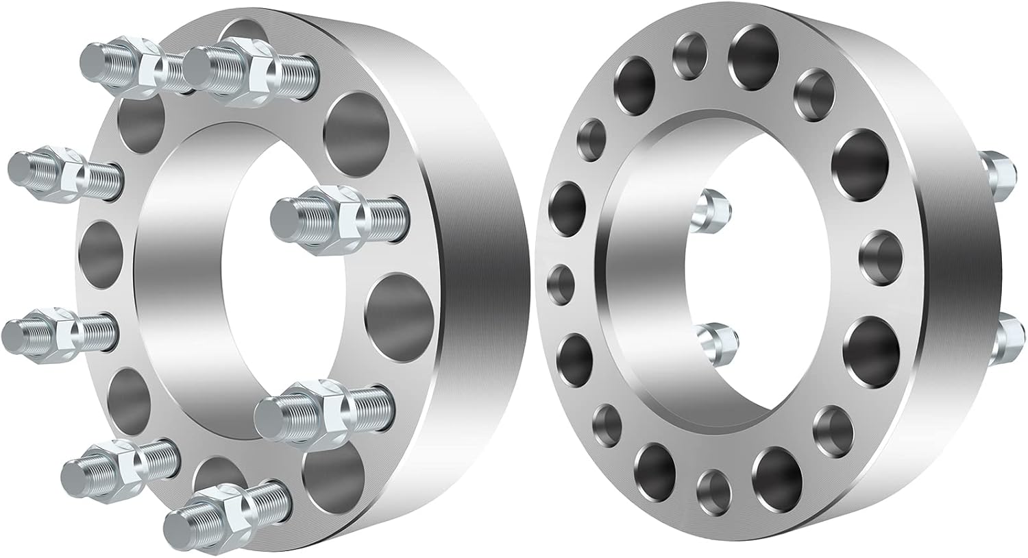ECCPP 2" 50mm Wheel Spacers 8 Lug 8x6.5 to 8x6.5 117mm 14x1.5 fits for 2001-2006 for Chevrolet Silverado 1500 HD 2002-2004 for Chevrolet Silverado 3500 with 14x1.5 Studs-2PCS