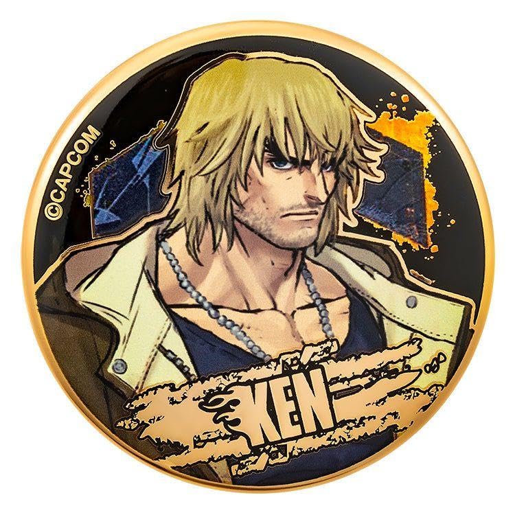 ストリートファイター6 スト6 メタルアートバッジ 缶バッジ ケン 全6種】ストリートファイター トレーディングメタルアートバッジ