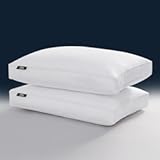 Serta Hotel Collection Pillows White Goose Feather Down Fiber Gusseted 100&percnt; Cotton&comma; Queen Size Set of 2&comma; 2 Count