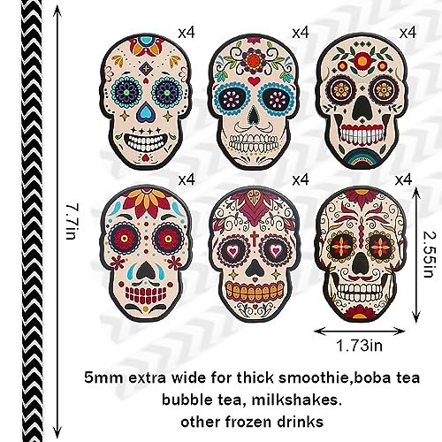 Pitillos de papel Halloween 24 unidades 19.6 cm miniatura 2