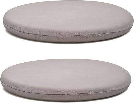 Set of 2 Round Seat Cushions,Removable Memory Foam Chair Pad Comfortable Food,Not-Slip Soft Stool Cushion Washable Chair Padding for Living Room-Beige 35x35x3cm13.8x13.8x1.2 inch