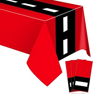Irenare Car Birthday Party Supplies Racing Party Decorations Road Tablecloth Racetrack Table Runner Table Covers for Kids Boy Car Theme Birthday Party, 54 x 108 Inch (Stylish Style,3 Sheets)