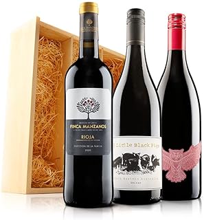 Virgin Wines - Classic Red Wine Trio in Wooden Gift Box - 3 Bottles (75cl)