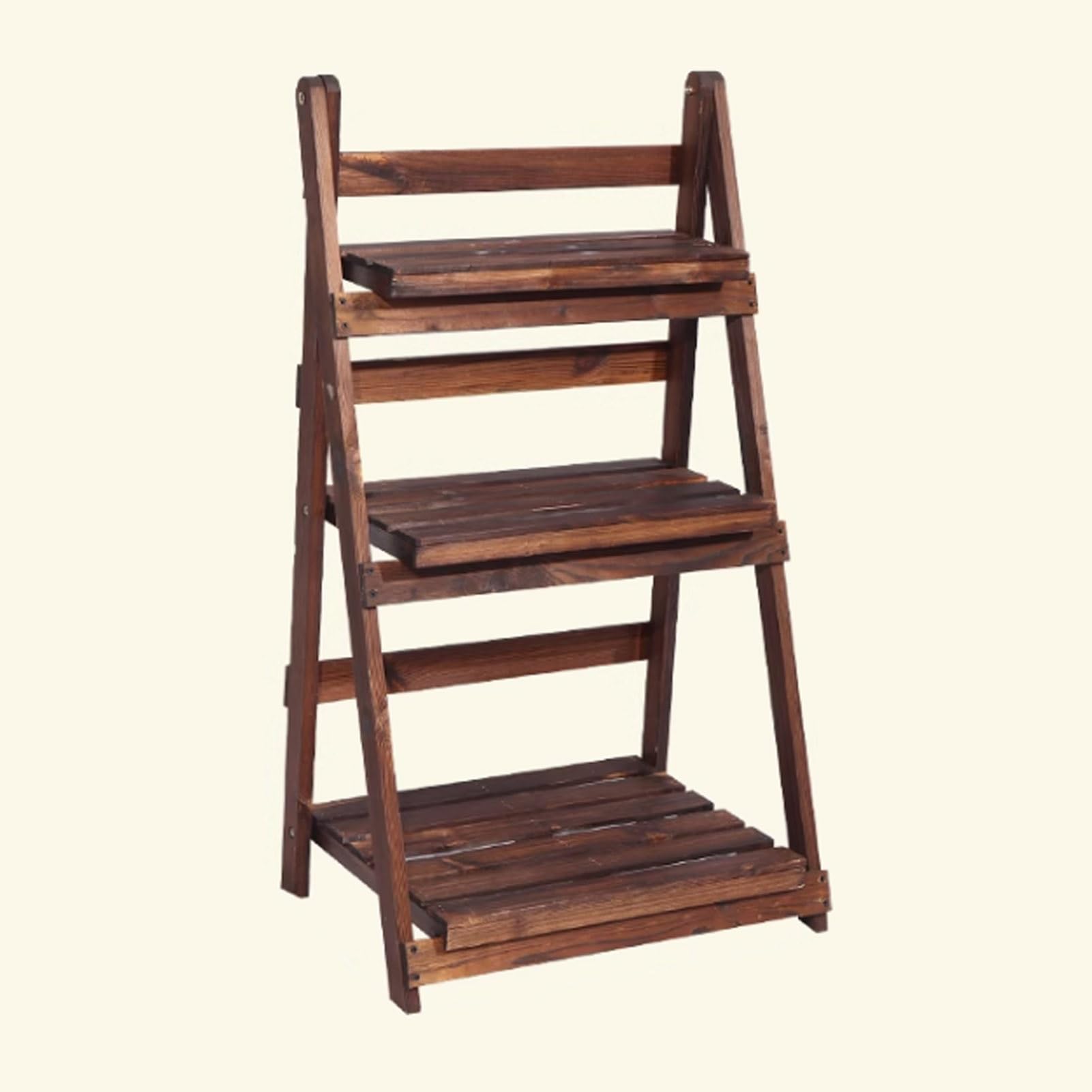 Support pour plantes en bois, étagère d'angle pliable pour plusieurs plantes, solution peu encombrante pour balcon, terrasse, salon