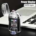 SWASHRIT Plasma Lighter | Polycarbonate Electric Lighter Type-C Rechargeable | Windproof Flameless Lighter | USB Rechargeable Dual Arc Sparks with LED Display | Lighters | Electric Flameless Sparker gallery image